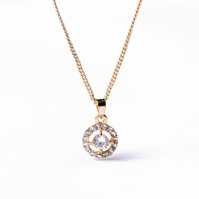 Halsband Diamant - Guld Kristall